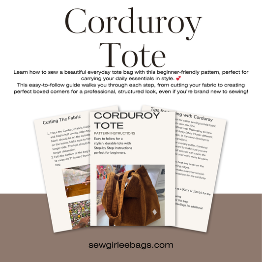 Corduroy Tote Bag Pattern Instructions